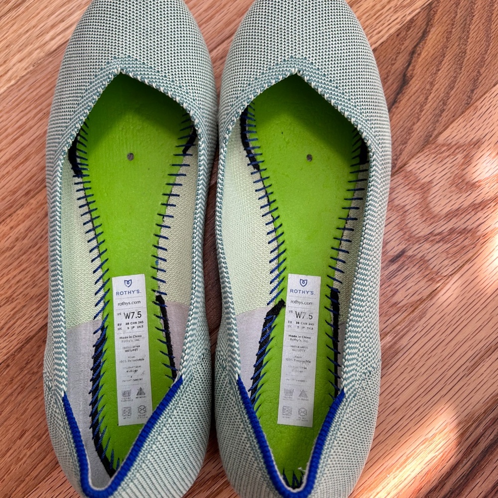 Rothy's Sage Green Knit Flats - Picture 14 of 16